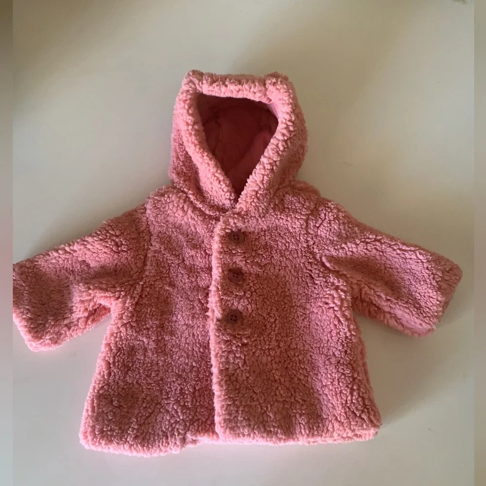 Baby Gap Mauve Teddy Bear Infant Coat